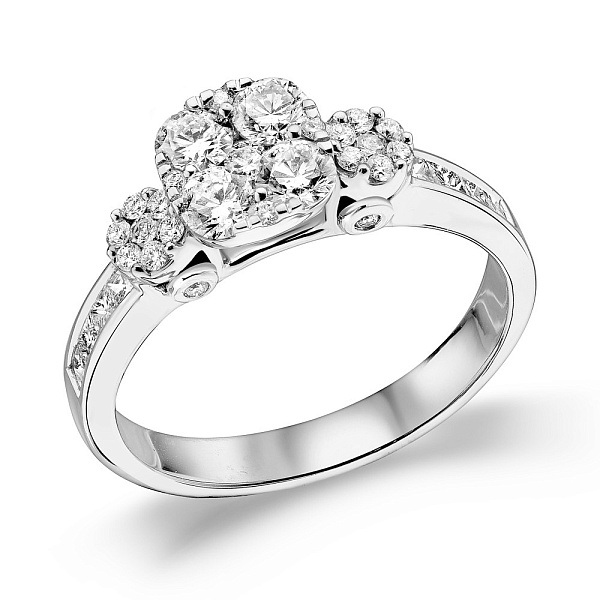 Каблучка з білого золота з діамантами (арт. К341508100б) – зображення 1