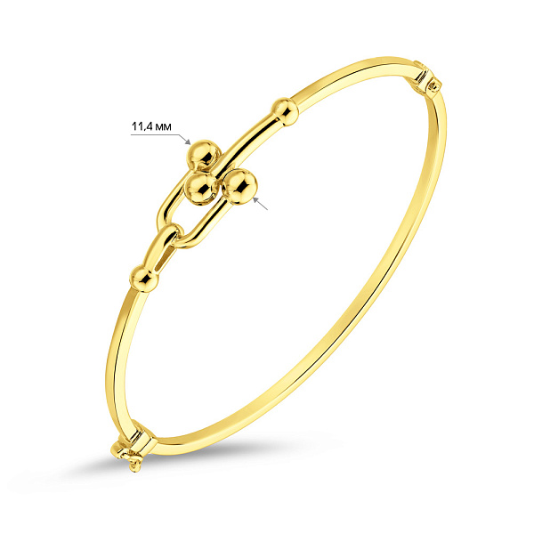 Жорсткий браслет з жовтого золота (арт. 326888ж) – зображення 2