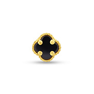 Золотая моносерьга с ониксом (арт. 104811/7жоЯ)