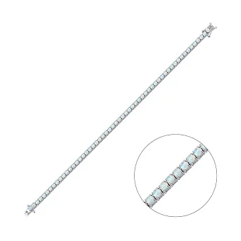 Срібний браслет з опалом (арт. 7509/4834Поб)