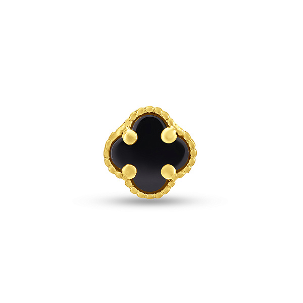 Золотая моносерьга с ониксом (арт. 104811/7жоЯ) – изображение 1