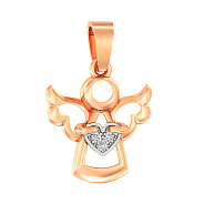 Золотая подвеска «Ангел» с фианитами (арт. 440498)