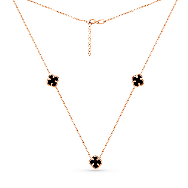 Колье из красного золота с ониксом (арт. 352734/7о) – изображение 2