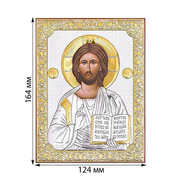 Икона Христос Спаситель (124x164 мм) (арт. P-4/001G/K.SC) – изображение 2