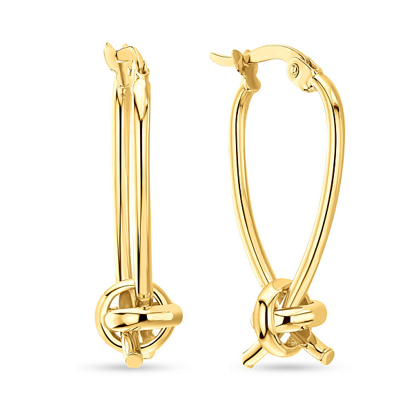 Серьги "Узелки" из желтого золота  (арт. 109205ж) – изображение 1