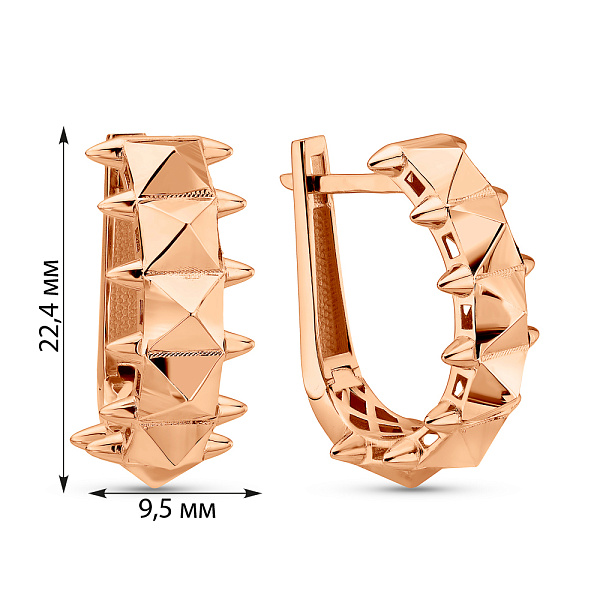 Серьги из красного золота (арт. 1091646) – изображение 4