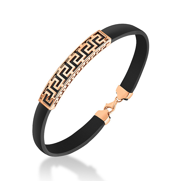 Каучуковий браслет з золотом (арт. 326348) – зображення 1