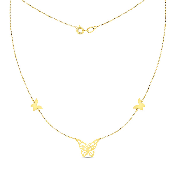 Кольє Метелики з жовтого золота (арт. 360148ж) – зображення 2