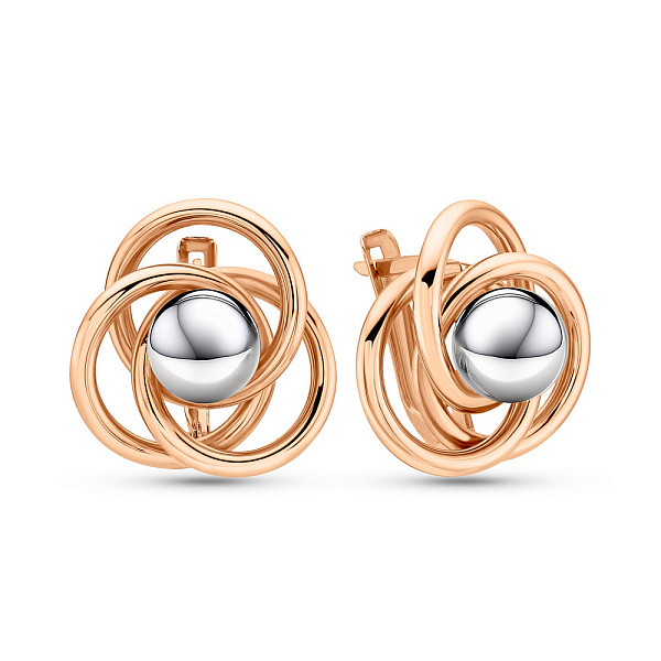 Золотые серьги без камней (арт. 111435кб) – изображение 1