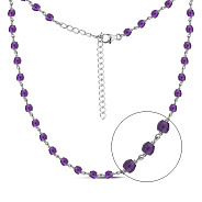 Серебряное колье с аметистами (арт. 7507/2126249А)