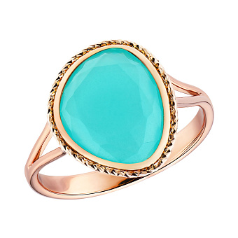 Золота каблучка з кварцом (арт. 154967Пкгм)