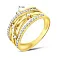 Золотое кольцо Синергия с фианитами (арт. 140531ж) – изображение 2