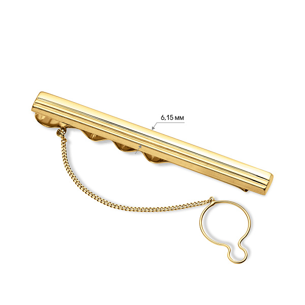 Зажим для галстука из желтого золота  (арт. 200076жм) – изображение 3