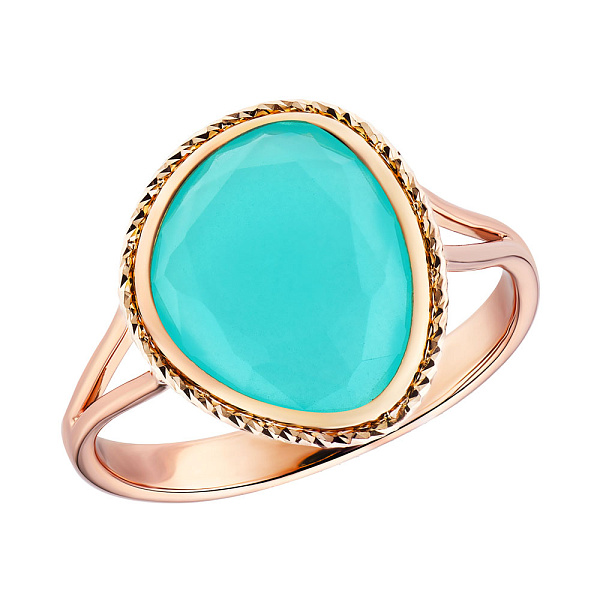 Золота каблучка з кварцом (арт. 154967Пкгм) – зображення 1