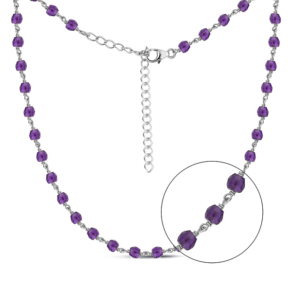 Серебряное колье с аметистами (арт. 7507/2126249А) – изображение 1