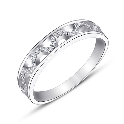 Серебряное кольцо с фианитами (арт. 7501/4385)