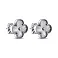 Серебряные серьги Клевер без камней (арт. 7518/6653/15) – изображение 1