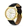 Золотий годинник зі шкіряним ремінцем (арт. 260238жбч) – зображення 1