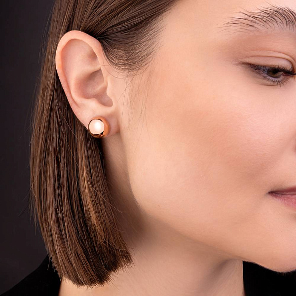 Золотые серьги-пусеты без камней  (арт. 1091273/2) – изображение 2