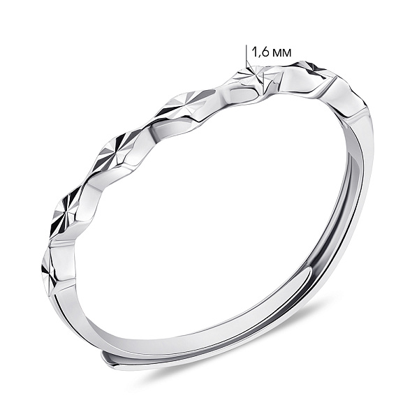 Безрозмірна тонка каблучка зі срібла (арт. 7501/6413) – зображення 2