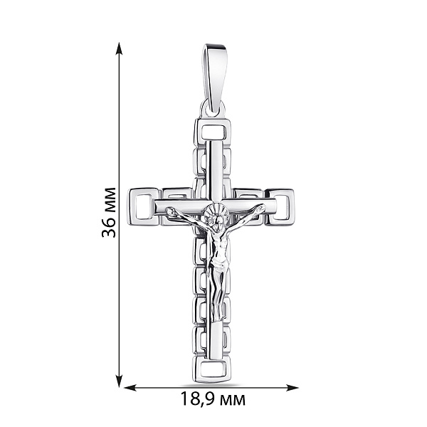 Крестик серебряный "Православный" (арт. 7504/2-0859.0.2) – изображение 2