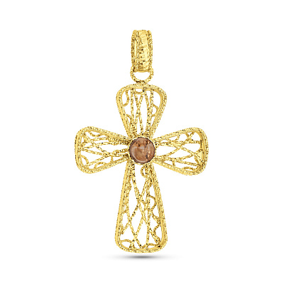 Золотой крестик Francelli с фианитом  (арт. 424354ж)