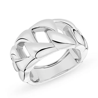 Широка каблучка Francelli з білого золота (арт. е155383б)