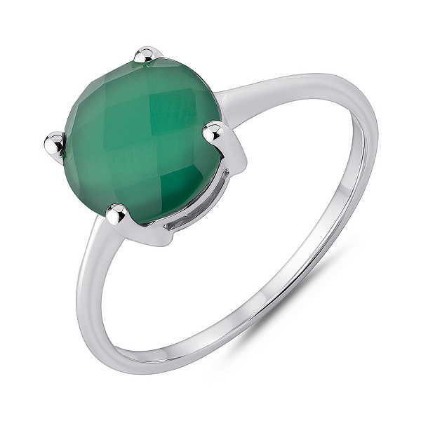 Серебряное кольцо с крупным агатом (арт. 7501/2189565Аз) – изображение 1