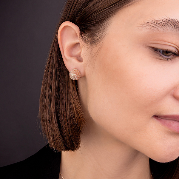 Золоті сережки-пусети (арт. 1091274/2) – зображення 2