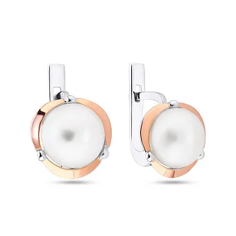 Срібні сережки з перлами (арт. 7202/259жбсп)