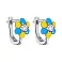 Серебряные детские серьги с эмалью (арт. 7502/2889егж) – изображение 1