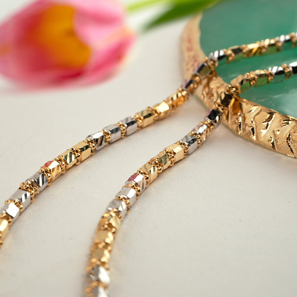 Браслет з жовтого і білого золота з фіанітом (арт. 325368жб3) – зображення 2