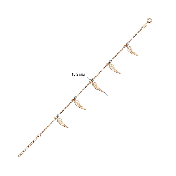 Браслет из красного и белого золота (арт. 326384кб) – изображение 2