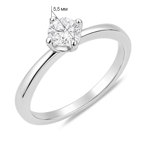 Серебряное кольцо с фианитом (арт. 7501/8828) – изображение 2