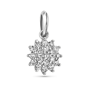 Фото Подвес из белого золота с россыпью бриллиантов (арт. 3191504202)