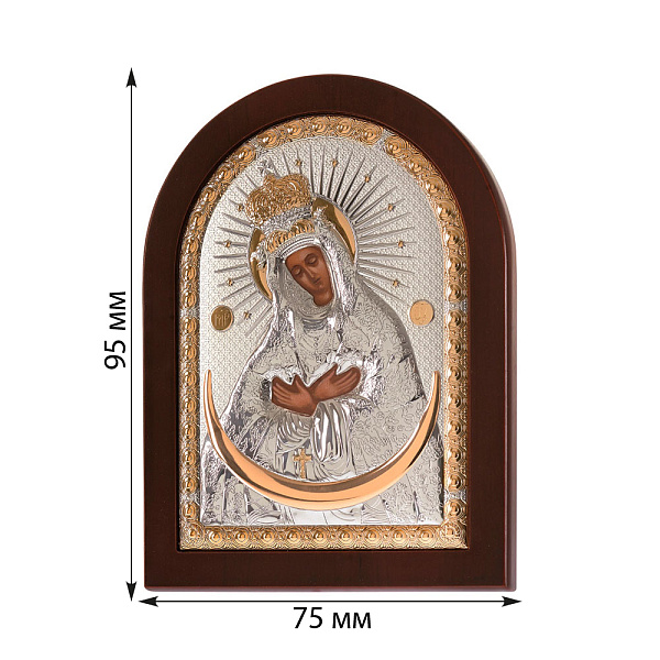 Икона Пресвятая Богородица Остробрамская (95х75 мм) (арт. MA/E1116EX) – изображение 2