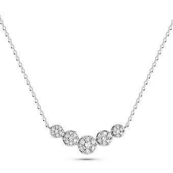 Кольє з білого золота з діамантами (арт. Ц341638020б)