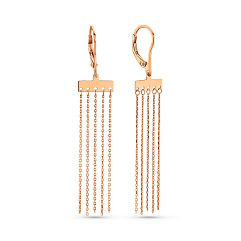 Золотые серьги-кисточки (арт. 109789)