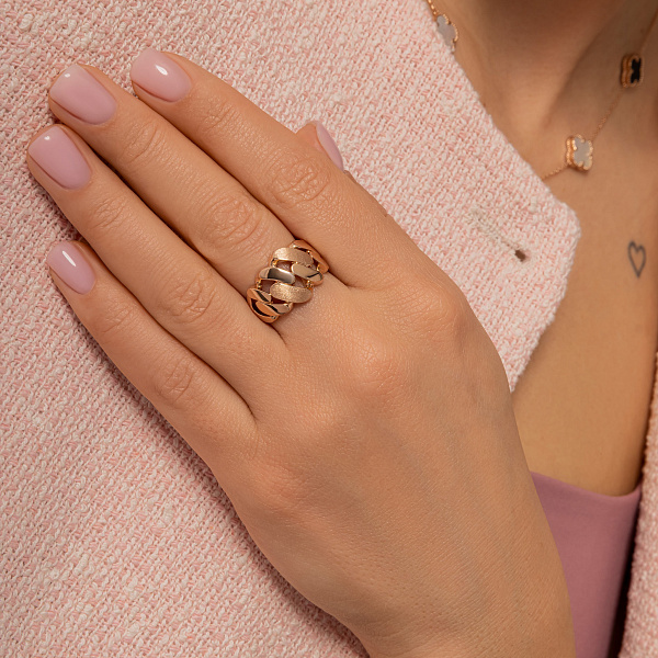 Золотое кольцо без камней (арт. 141457м) – изображение 4