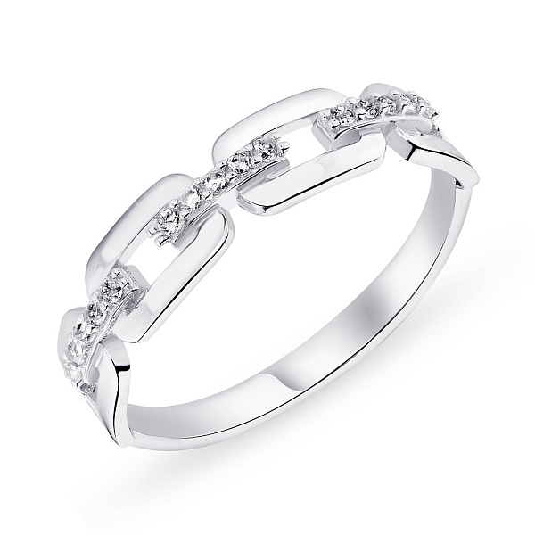 Широкое кольцо Trendy Style из серебра с фианитами (арт. 7501/5589) – изображение 1