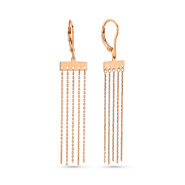 Золоті сережки-китиці (арт. 109789) – зображення 1