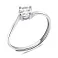Срібна безрозмірна каблучка з фіанітом (арт. 7501/6254) – зображення 1