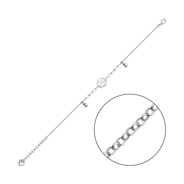 Браслет из серебра с фианитом (арт. 7509/3992) – изображение 1