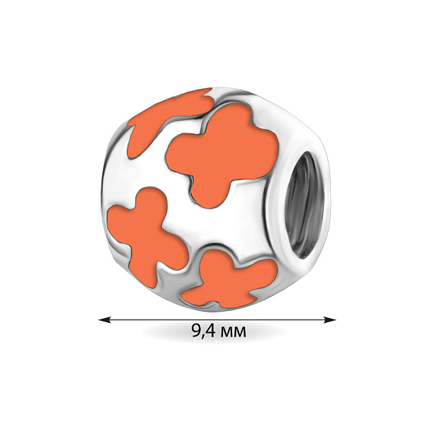 Шарм из серебра с эмалью (арт. 7503/1279еор) – изображение 2