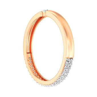 Золота двостороння каблучка з фіанітами (арт. 141163)