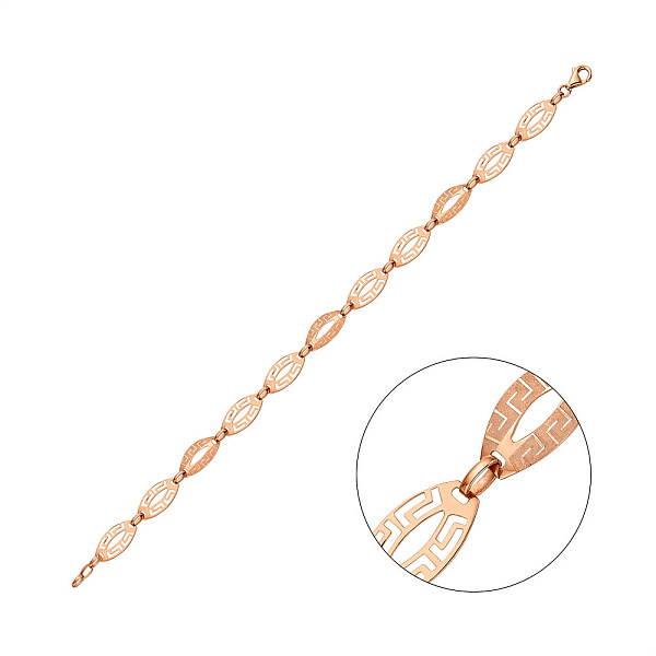 Золотой браслет Олимпия с греческим орнаментом (арт. 325969) – изображение 1