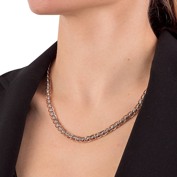 Золотое колье с родированием (арт. 350268р) – изображение 2