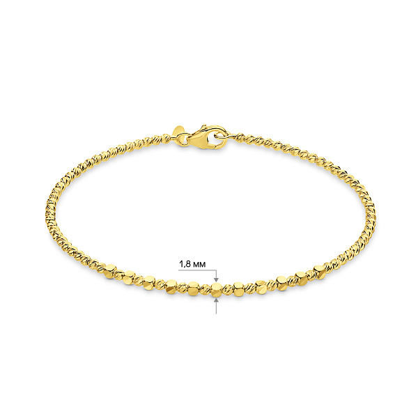 Браслет з жовтого золота Francelli (арт. 3261133ж) – зображення 4