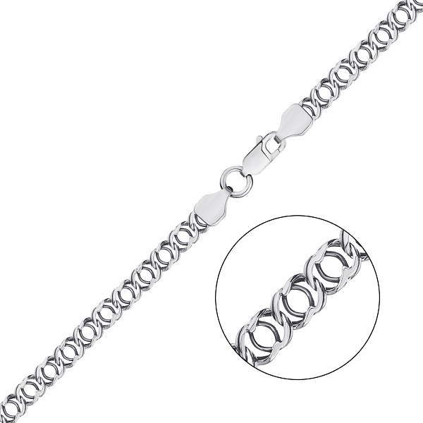 Серебряная цепь плетения Арабский бисмарк (арт. 7908/1044-ч) – изображение 1