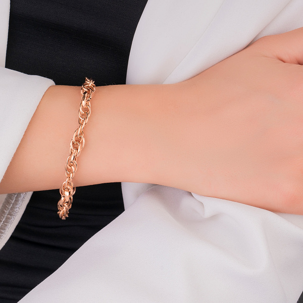 Золотий ланцюговий браслет (арт. 326429) – зображення 7